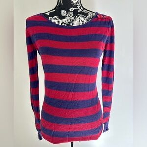 Vintage red/purple striped sweater